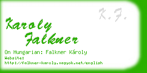 karoly falkner business card
